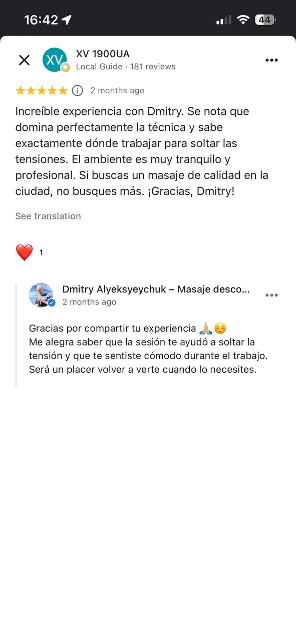 Satisfacción del cliente y servicio de masaje